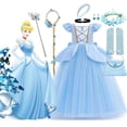 thumbnail image 2 of Disney vestido de princesa para niña, disfraz de Cenicienta, vestido de baile, disfraz de fiesta de Carnaval de Halloween, ropa de cumpleaños para niños de 2 a 10 años, 2 of 5