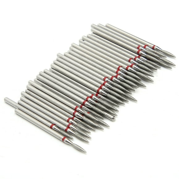 JUEGO DE 50 BROCAS PROFESIONALES PARA UNADAS PARA MANICURA, MATERIAL DE ESMERIL, DIÁMETRO DE VÁSTAGO DE 2,35 MM, MULTIFUNCIONAL, Utilizada para pulido de uñas, Salón de Uañas,