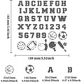thumbnail image 3 of 6x6inch Letter Pattern Stainless Steel Stencils Template Basketball Football Volleyball Metal Letter Stencil for Wood Burning Embossing Engraving and Scrapbooking, 3 of 9