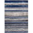 thumbnail image 2 of Well Woven AM-74-5 Signature Stripes Modern Distressed Rug, Blue - 5 ft. 3 in. x 7 ft. 3 in., 2 of 8