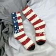 thumbnail image 5 of Disketp Vintage American Flag Unisex Crew Socks Lightweight Breathable Ventilation Ankle Socks, Mid-calf socks for Daily, 5 of 6