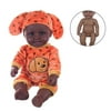 Tailored 50cm Lifelike Reborn Vinyl Baby Doll African Boy Doll With Rompers Hat Suit OR