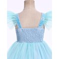 thumbnail image 7 of IBTOM CASTLE Toddler Baby Girls Shiny Butterfly Tutu Dress Princess Birthday Party Pageant Flower Girl Wedding Tulle Dresses 2-6T Blue, 7 of 7