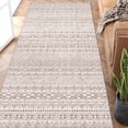 thumbnail image 5 of BERTHMEER 2'x8' Vintage Boho Runner Rugs for Hallway Entryway Bathroom Bedroom Kitchen Non Skid Washable Brown Beige Moroccan Distressed Bohemian Geometric Runner Rugs, 5 of 6