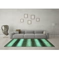 thumbnail image 3 of Ahgly Company Indoor Rectangle Abstract Turquoise Blue Modern Area Rugs, 7' x 9', 3 of 4