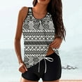 thumbnail image 7 of UPPADA Tankini Swimsuits for Women Floral Print Two Piece Bathing Suits Tummy Control Modest Swimsuit Blouson Swim Tops with Boy Shorts Womens Modest Swimsuits Clearance,Black,XXL, 7 of 7