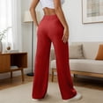 thumbnail image 6 of Sweatpants for Women Elastic High Waist Drawstring Wide Straight Leg Casual Loose Workout Gym Sweat Pants, 6 of 7