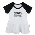 thumbnail image 5 of Pack of 2, Don't Touch Me & My Grandma's Crazy And I'm Not Afraid To Tell On You Funny Dresses, Newborn Baby Skirts, Infant Princess Dress, Toddler Frocks (Black Raglan Dresses, 0-6 Months), 5 of 5