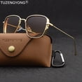 thumbnail image 2 of TUZENGYONG 2022 nuevas gafas de sol Steampunk moda hombres mujeres marca diseñador Vintage cuadrado marco de Metal gafas de sol UV400 gafas Tan Jianjun unisex, 2 of 2