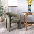 thumbnail image 4 of SAFAVIEH Couture Catharia Luxury Velvet Solid Dining Armchair, Olive Green, 4 of 14