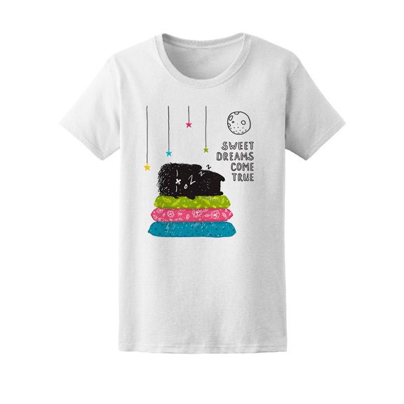 Dreams Come True Cute Kitty Tee Women's -Image by Shutterstock