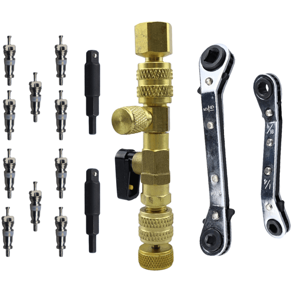 ROVTECT Complete Valve Core Removal Set With 15 Tools For Professional Technicians