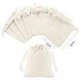 thumbnail image 2 of 12Pcs Small Cotton Drawstring Bags Reusable Muslin Cloth Gift Candy Favor Bag Jewelry P_wm25, 2 of 5