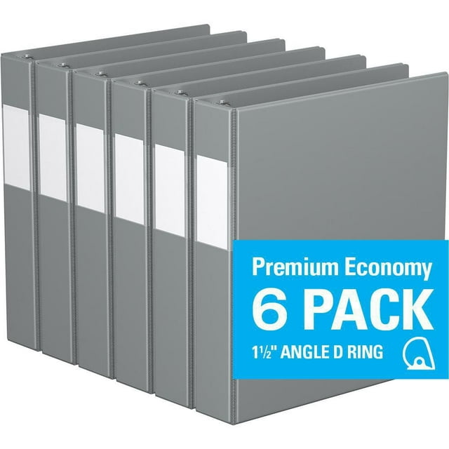 Davis Group, Premium Economy, D Ring, Binder, 6 Pack, 1.5"