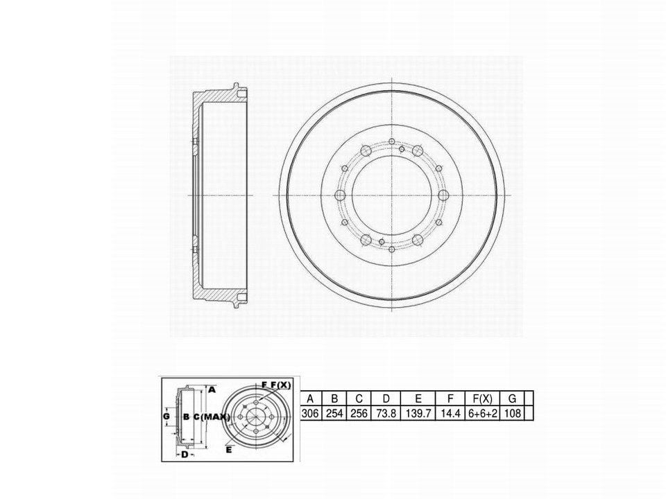 Winstop Brake Drum, Rear WS242574, Toyota Tacoma 2023-2014