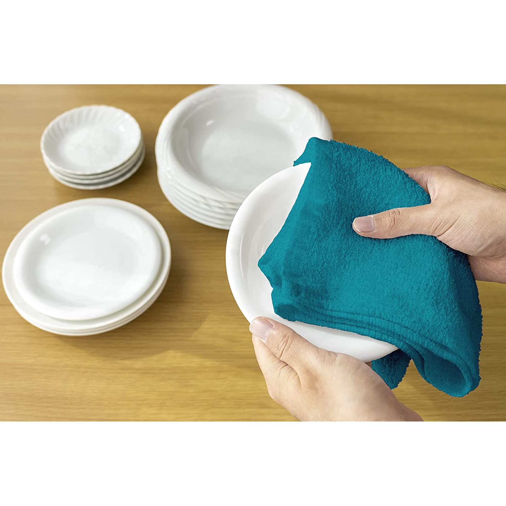 Gevaldik Lot De 12 Torchons De Cuisine - 100 % Coton - 50 X