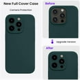 thumbnail image 3 of KOMI Compatible with iPhone 16 Pro Case with 2 x Screen Protector, Shockproof Liquid Silicone Cover, Drop Protection Phone Case for iPhone 16 Pro, Olive Green, 3 of 6