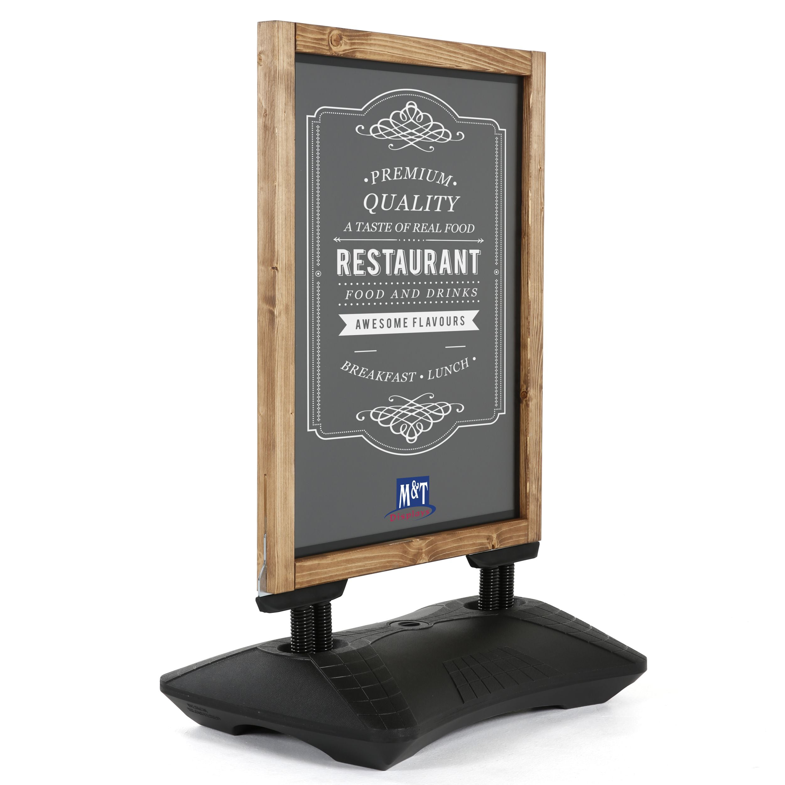 M&T Displays WindPro Wind Resistant Fir Wood Outdoor Pavement Sidewalk