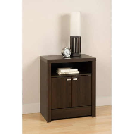 Espresso Series 9 Designer Tall Nightstand 2-Door