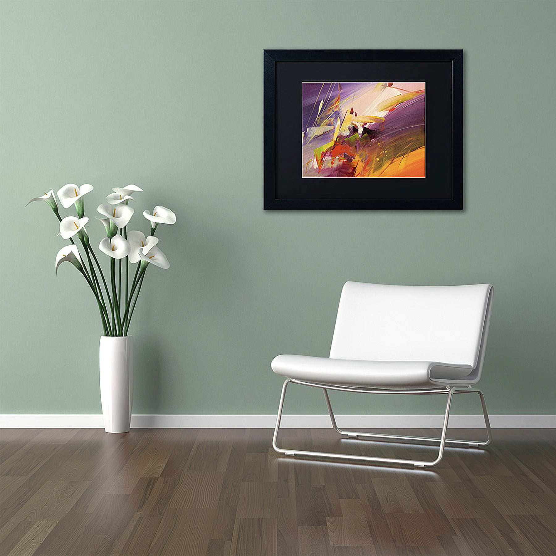Trademark Fine Art "Midnight" Canvas Art by Ricardo Tapia, Black Matte, Black Frame