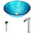thumbnail image 2 of ANZZI Accent Glass Circular Vessel Bathroom Sink with Faucet, 2 of 4