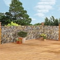 thumbnail image 2 of Collections Etc Realistic Faux Stone Privacy Fence Cover-Rope & Metal Eyelets Included-Easy Installation to Any Fence/Deck-Hides Unsightly Views-Weather-Resistant Polyester, Plastic - 180"L x 34"H, 2 of 5