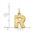 thumbnail image 2 of Auriga Fine Jewelry 14K Yellow Gold Satin Letter R Initial Pendant for Women, 2 of 6