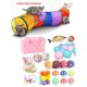 thumbnail image 5 of 36pcs Cat Toy Rainbow Three-Way Extra Long Tunnel, Cage Mice, Durable Scratching Jute Ball, Tracking Bell Ball, Sponge Ball Toy Set, Random Color, 5 of 5