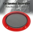 thumbnail image 3 of 2pcs 5" Car Audio Speaker Cover Mesh Subwoofer Horn Guard Circle Grille Protector Red, 3 of 7