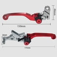 thumbnail image 2 of maskred 2 Pcs Leviers de Frein de Moto Réglables pour Pivot Noir, 2 of 5