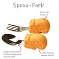 thumbnail image 3 of Short handle stainless steel tableware-Children's silicone auxiliary food spork, 3 of 5