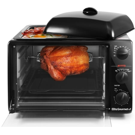 

0.8Cu. Ft. Multi-function Toaster Oven with Rotisserie Convection & Grill/Griddle Oven Top