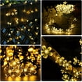 thumbnail image 5 of Solar String Lights,50 LED Outdoor Flower Shaped Solar Fairy Lights,Waterproof String Lights for Christmas,Wedding,Garden,Fence,Patio,Yard Decoration,23 ft String Lights,Warm White, 5 of 8