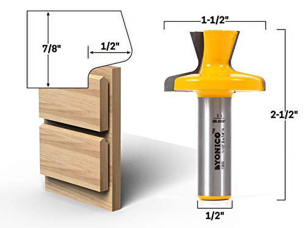 Yonico 7/8" Cabinet Door Lip Router Bit - 1/2" Shank - 13930