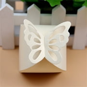 BJYX 100 pcs Feast Lovely Butterfly Wedding Party Cake Favor Gift Candy Boxes