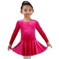thumbnail image 4 of SONGYUEXIA Malla de gimnasia para niñas Vestido de ballet Malla de baile de algodón para otoño e invierno para niñas Vestido de baile para niños, 4 of 5