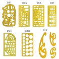 thumbnail image 3 of 1 Set Hollow-out Circle Drawing Template Plastic Draft Ruler Measuring Geometric Ruler Stationary Supplies, 3 of 6