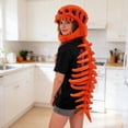 thumbnail image 6 of 29.5" Spinosaurus Plush Dino Outfit, Outfit Halloween Fun Dinosaur Skeleton Plush Costume with Spine Extension for Parties, Wearable Dino Skeleton Plush (Orange), 6 of 6