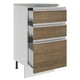 thumbnail image 2 of Mostrador Madesa Glamy 40 cm 3 Cajones - Blanco/Marrón Madesa G24401GL, 2 of 7