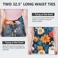 thumbnail image 6 of Pioneer Flower Floral Print Pattern Apron-Garden Aprons for Women with Pockets-Cotton Linen Waterproof Kitchen Cooking Gardening Aprons Adjustable for Kitchen,Cooking,BBQ and Salon 33x27 Inch, 6 of 7
