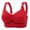 Red, variant on Open Back Sports Bra Women Lightly Lined Bra Feature V-Neck Push-up Bra Style W-1095 Gray M
