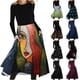 thumbnail image 5 of Vestido Retro Vestido de Manga Larga Para Mujer Vintage Floral Acampanado A-Line Swing Fiesta Informal Vestidos de Cuello Redondo Con Bolsillos Odeerbi ODB116436, 5 of 5