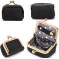thumbnail image 4 of Genuine Leather Mini Jewelry Box, Portable Small Travel Jewelry Leather Box with Kiss Lock,Mini Jewelry Bag Ring Box, Solid Color Travel Jewelry Case Storage Box for Girls, Women (Black), 4 of 6