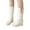 White, variant on Print Snow Boots for Women 2025 Fuzzy Boots Winter Knee High Flat Heel Faux Furs Boots Woman Fluffys Warm Snow Boots Mid-Calf Comfortable Outdoor Flat Warm Comfortable Outdoor Flat Shoes