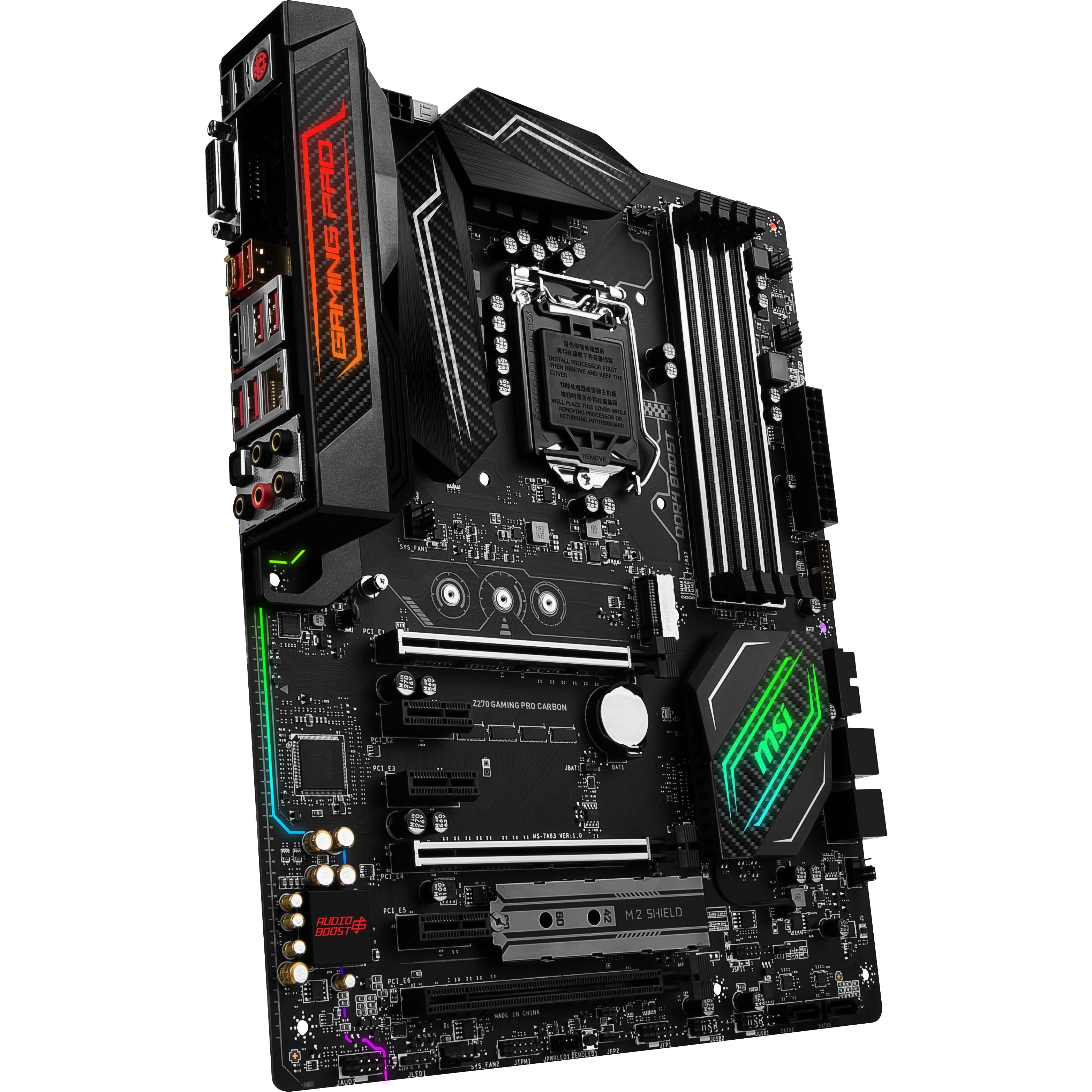 MSI Z270 GAMING PRO CARBON Desktop Motherboard, Intel Chipset, Socket