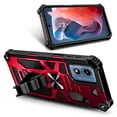 thumbnail image 2 of Nagebee For Motorola Moto g PLAY (2024) Phone Case with Tempered Glass Screen Protector, Full-Body Protective Shockproof [Military-Grade] Built in Kickstand Heavy-Duty (Red), 2 of 6