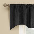 thumbnail image 2 of Sun Zero Bronte Floral Jacquard 100% Blackout Rod Pocket Curtain Valance, 50"W X 18"L, Black, 2 of 5