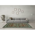 thumbnail image 3 of Ahgly Company Indoor Rectangle Geometric Light Blue Traditional Area Rugs, 8' x 12', 3 of 4