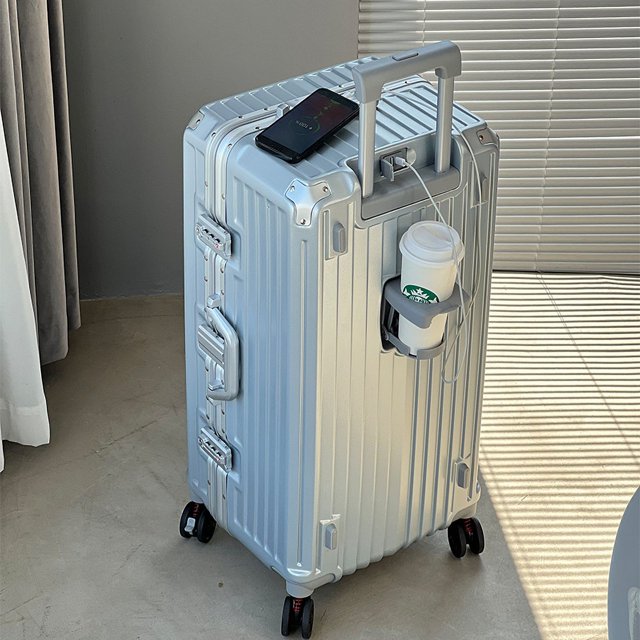 Cochecito de equipaje de mano de gran capacidad para mujer con marco de aluminio y maleta con ruedas, Airback de viaje de moda de 30 pulgadas