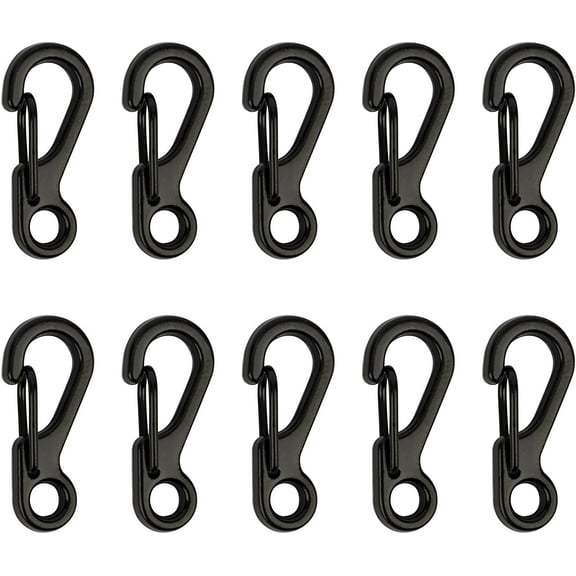 Small Mini Carabiner Clip Tiny Spring Snap Hook Keychains Micro Carabiners for Alloy Key Rings Outdoor Hiking Fishing Camping Backpack Accessories（10P）